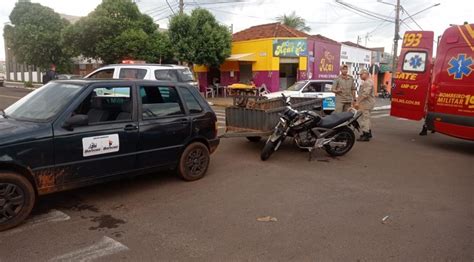 Acidente Entre Moto E Carro Deixa Um Homem Ferido Em Bataguassu