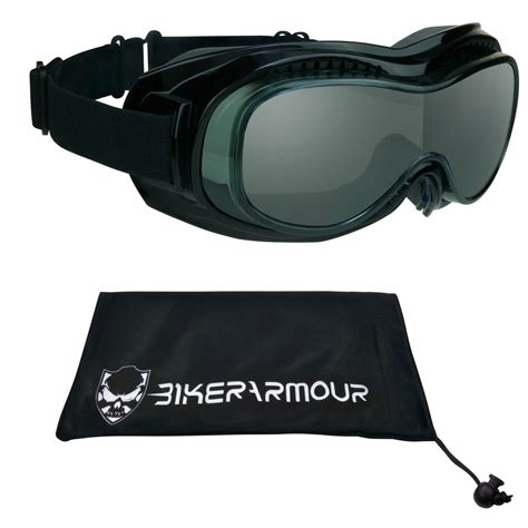 Motorcycle Safety Goggles Fit Over Eyeglasses Anti Fog Lens Black Frames Dual Foam Buy Online