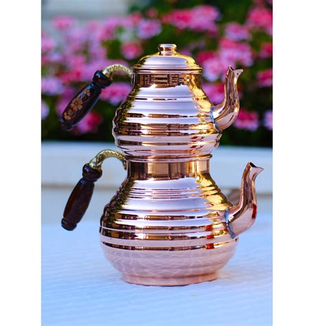 Tea Pot Copper Copper Tea Pot Turkish Tea Pot Handmade Etsy