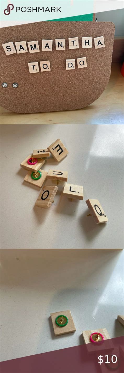Scrabble Tile Push Pins Made To Order In 2022 Push Pins Scrabble