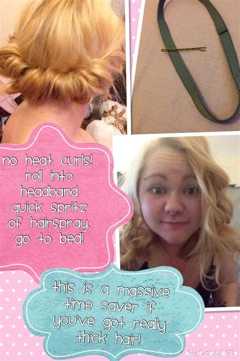 No Heat Curls My Hair Is Super Thick So This And Quick And Easy Just Before Bed Hair Without