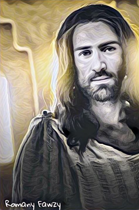 A Painting Of Jesus With Long Hair And Beard