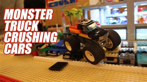 Lego Monster Truck Crushing Cars 4wlc Youtube