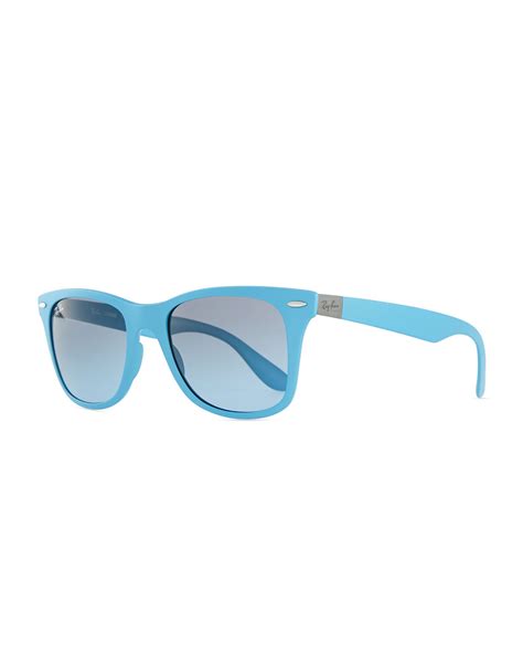 ray ban liteforce tech wayfarer sunglasses light blue for men lyst