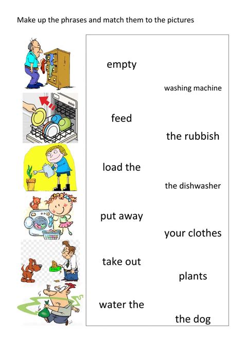 Household Chores Online Worksheet For Grade 2 You Can Do The Exercises