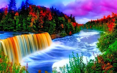 Free Download Colorful Waterfall Background 9665 Wallpapers13com