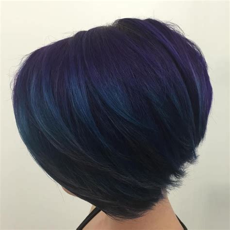 20 Magnetizing Hairstyles With Dark Blue Hair Color Short Blue Hair