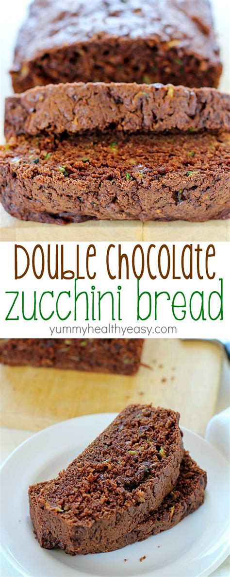 Double Chocolate Zucchini Bread Yummy Healthy Easy Chocolate Zucchini Bread Chocolate