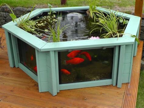 Lily Clear View Garden Aquarium Green Raised Pond With Large Windows