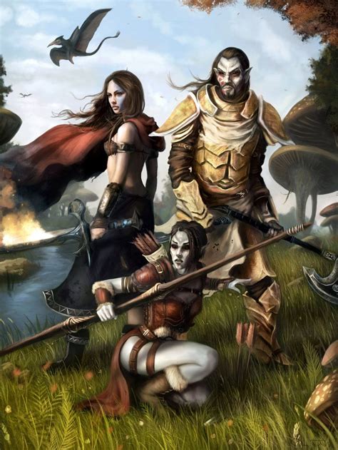 Morrowind Adventurers Dennis Fröhlich Elder Scrolls Art Elder