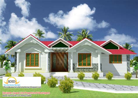 Beautiful Single Floor House Elevation And Plan 1070 Sq Ft