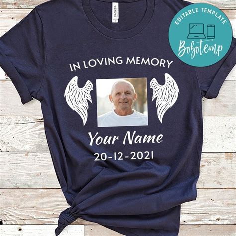 Funeral Shirt Ideas In Loving Memory Personalized T Shirt With Photo