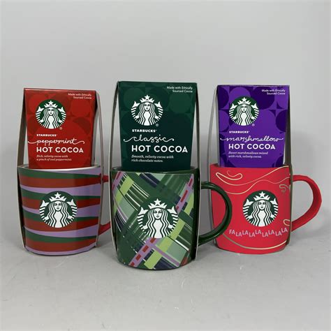 Starbucks Holiday Mug With Cocoa Set 2 Piece