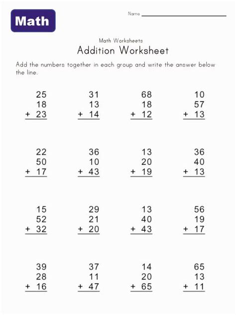 Basic algebra is very basic level of algebra where student learns to find the value of a single each worksheet contains fifty basic algebra problems so that students can practice the algebric. Addition Worksheets | Math Help - Addition Worksheets | Addition worksheets, Kids math ...