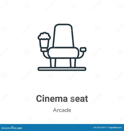 Cinema Seat Outline Vector Icon Thin Line Black Cinema Seat Icon Flat
