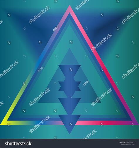 Stunning Colorful Overlapping Geometric Shapes Unique Stock Vector