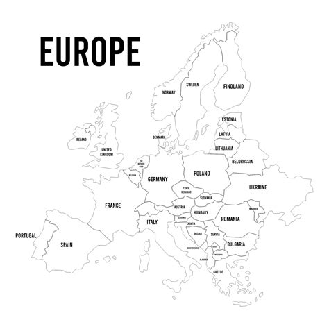 Free Printable Maps Of Europe Europe Map Countries Of Europe Detailed