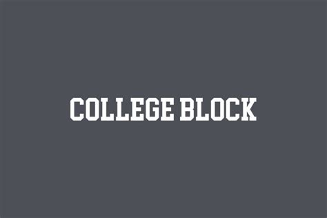 College Block Fonts Shmonts