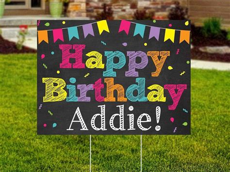 Let everyone know there's a birthday vip in the house! Birthday Yard Sign Outdoor Sign Happy Birthday Yard Sign ...