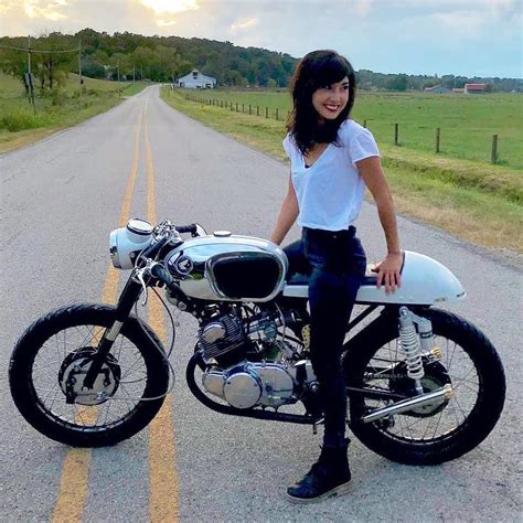 Outing On The 64 Honda Cb160 Biker Girl On Honda Cb 160 Motorcycle