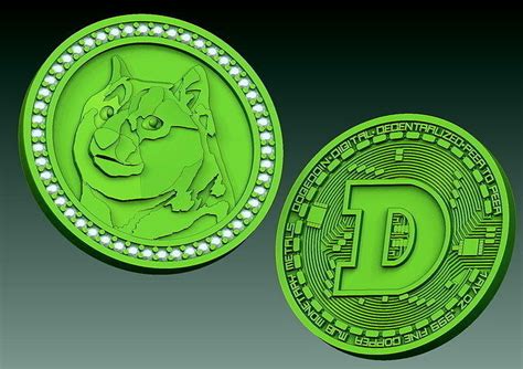Dogecoin Cryptocurrency 3d Model 3d Printable Cgtrader