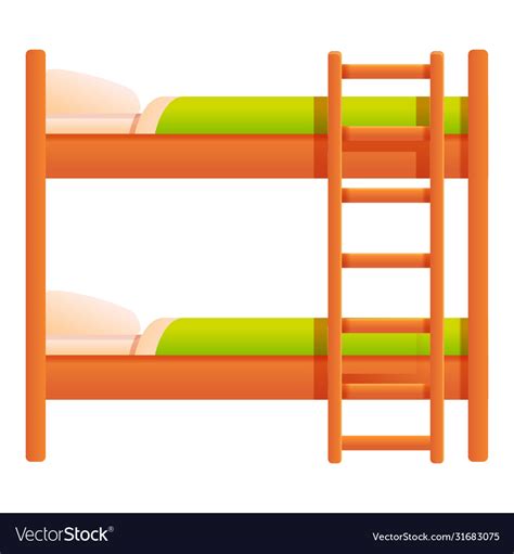 Bunk Bed Icon Cartoon Style Royalty Free Vector Image