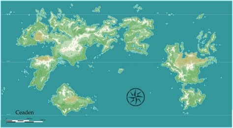 The Topographic Map For My Worldbuilding Project The Continent Of