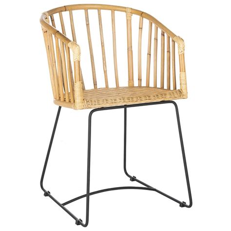 Overstock.com has been visited by 1m+ users in the past month Safavieh Siena Rattan Dining Arm Chair in Natural and ...