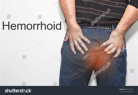 Man Hemorrhoids Holding His Ass Pain Stock Photo Shutterstock