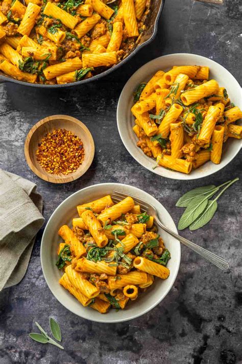 Pumpkin Pasta With Italian Sausage Dairy Free Simply Whisked