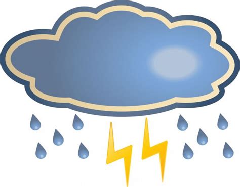 Illustration Of Rain Cloud And Thunderstorm Free Photos Free