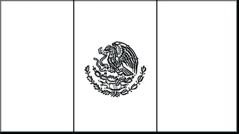 FREE Printable Mexico Flag & color book pages 8½ x 11 – Black And White