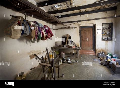 Village House Interior Orissa India Stock Photo Alamy