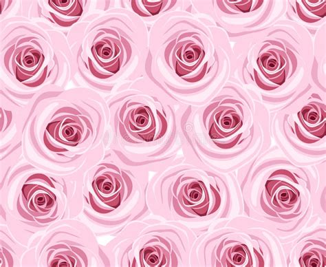 Seamless Background Pink Roses Stock Illustrations 20518 Seamless