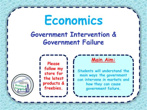 Government Intervention And Government Failure A Level Economics Ppt
