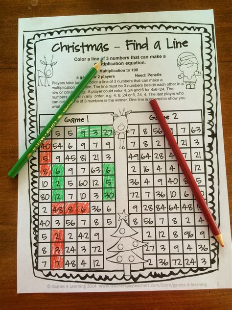 Fun Games 4 Learning No Prep Christmas Math Freebies