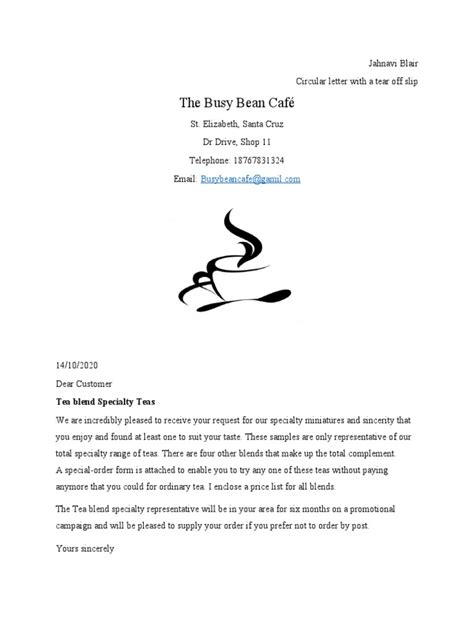 Circular Letter With A Tear Off Slip Pdf