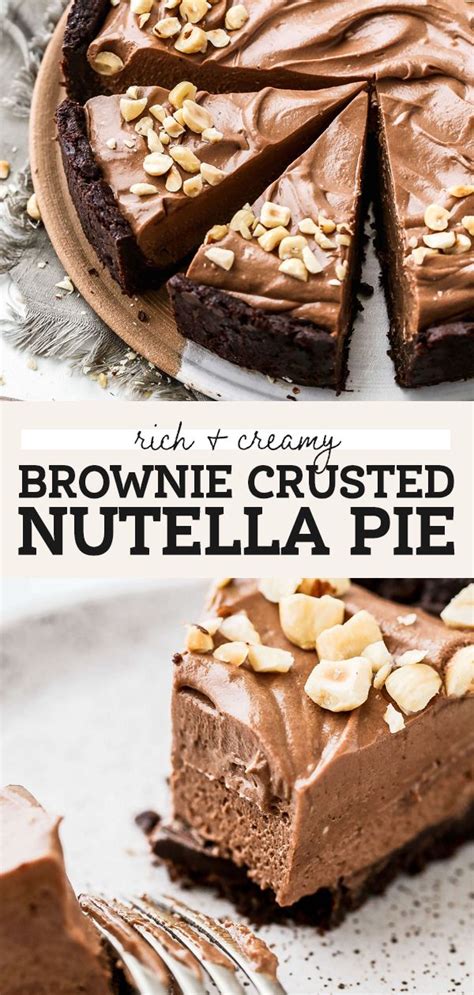 Brownie Bottom Nutella Pie Butternut Bakery Recipe Nutella