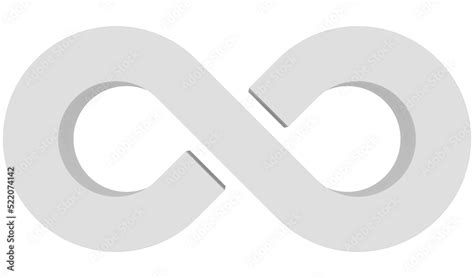 Infinity Symbol 3d White Isolated On White Background 3d Rendering