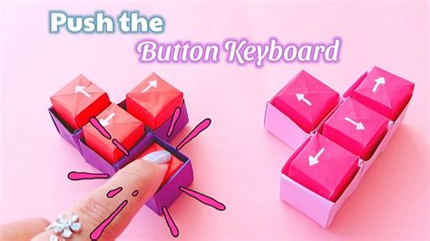 Diy Origami Pop Up Button Keyboard No Glue Paper Fidget Toys