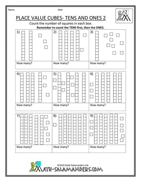 Tens and ones worksheet is the free printable pdf. first grade math worksheets place value tens ones 2 ...