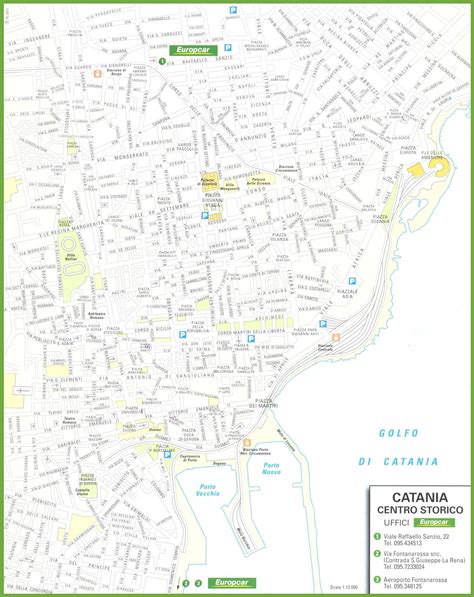 Catania Sightseeing Map Ontheworldmap Com