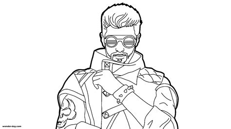 Dibujos para colorear e imprimir. Раскраски Фри Фаер. Распечатать бесплатно в формате А4
