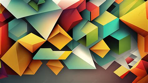 Colorful Geometric Shapes Background Color Geometric Shape