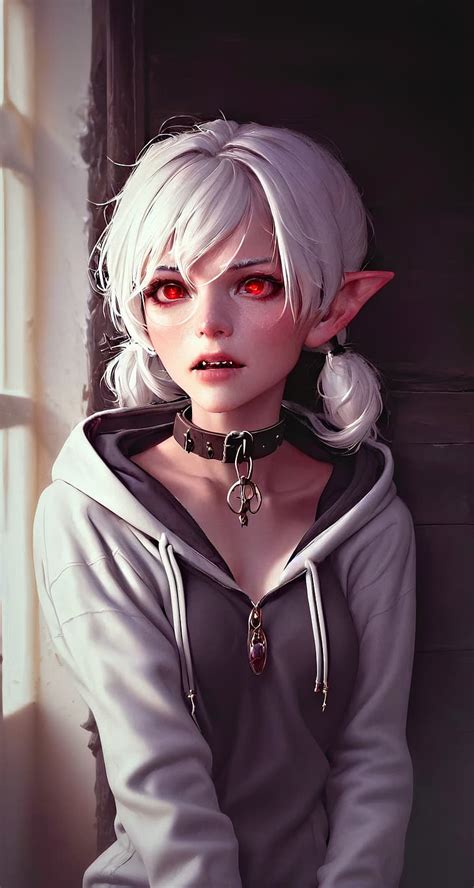 Ai Art Ai Generated Stable Diffusion Women Red Eyes White Hair Twintails Hd Wallpaper