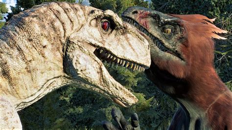 Atrociraptor Ghost Vs Pyroraptor Dominion Jurassic World Evolution 2 Youtube