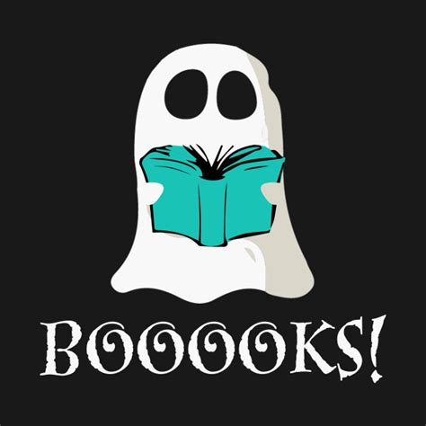 Booooks Cute Ghost Reading Books Halloween Funny T Booooks Cute