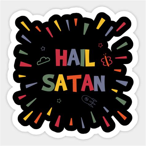 Hail Satan Satan Sticker Teepublic