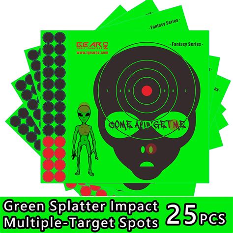 Amazon Com Gearoz Splatter Shooting Target Stickers Green Splatter