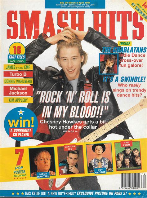 Smash Hits Uk Magazine 20 March 1991 Chesney Hawkes Vintage Magazines